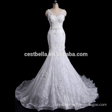 Customized Top Quality Embroidery Lace Mermaid Wedding Gown